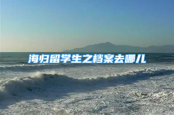 海归留学生之档案去哪儿