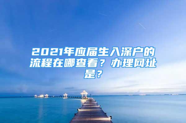 2021年应届生入深户的流程在哪查看？办理网址是？