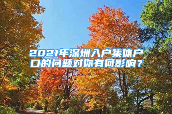 2021年深圳入户集体户口的问题对你有何影响？