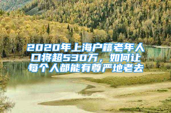 2020年上海户籍老年人口将超530万，如何让每个人都能有尊严地老去