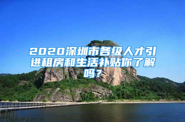 2020深圳市各级人才引进租房和生活补贴你了解吗？