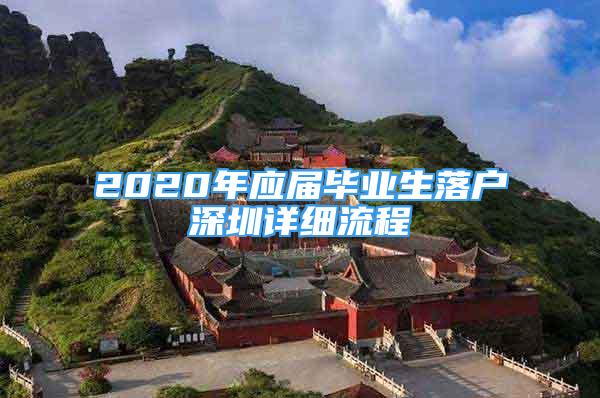 2020年应届毕业生落户深圳详细流程