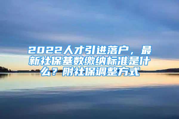 2022人才引进落户，最新社保基数缴纳标准是什么？附社保调整方式