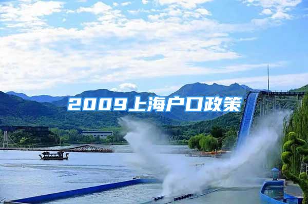 2009上海户口政策