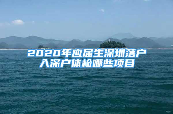 2020年应届生深圳落户入深户体检哪些项目