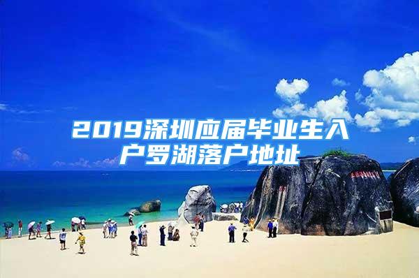 2019深圳应届毕业生入户罗湖落户地址