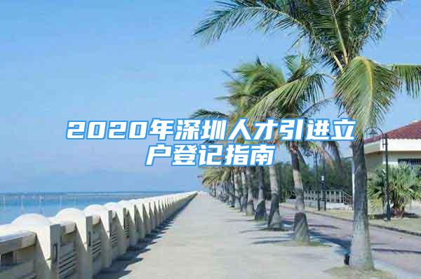 2020年深圳人才引进立户登记指南