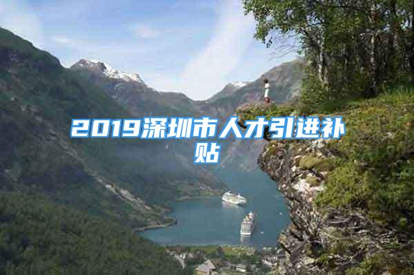 2019深圳市人才引进补贴