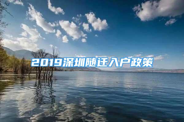 2019深圳随迁入户政策