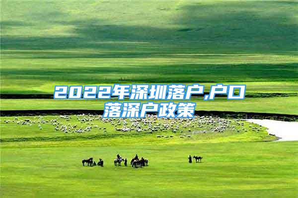 2022年深圳落户,户口落深户政策