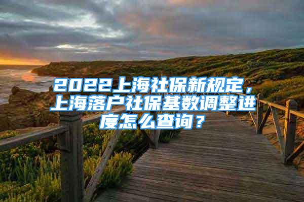 2022上海社保新规定，上海落户社保基数调整进度怎么查询？