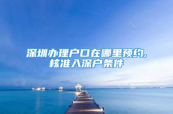 深圳办理户口在哪里预约,核准入深户条件