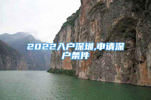 2022入户深圳,申请深户条件