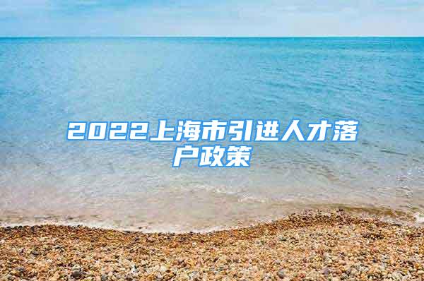 2022上海市引进人才落户政策