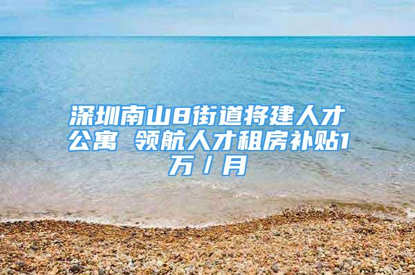 深圳南山8街道将建人才公寓 领航人才租房补贴1万／月