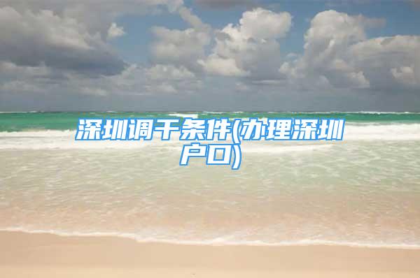 深圳调干条件(办理深圳户口)