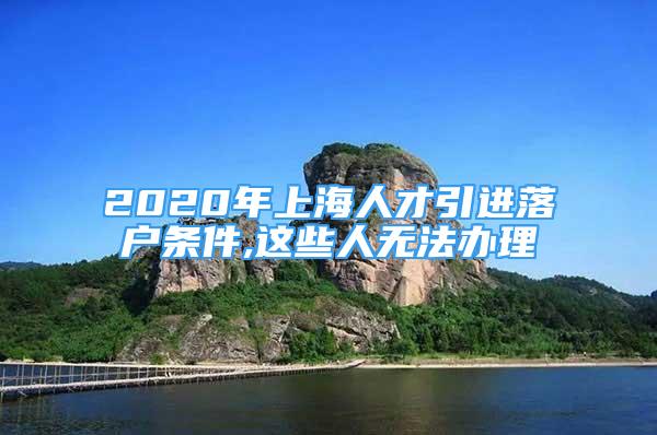 2020年上海人才引进落户条件,这些人无法办理