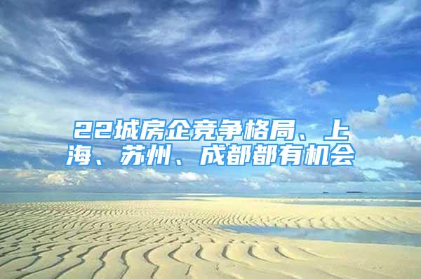 22城房企竞争格局、上海、苏州、成都都有机会