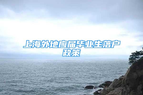 上海外地应届毕业生落户政策