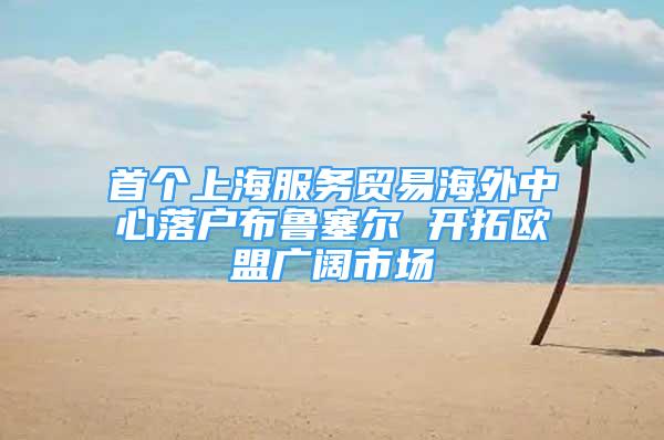 首个上海服务贸易海外中心落户布鲁塞尔 开拓欧盟广阔市场