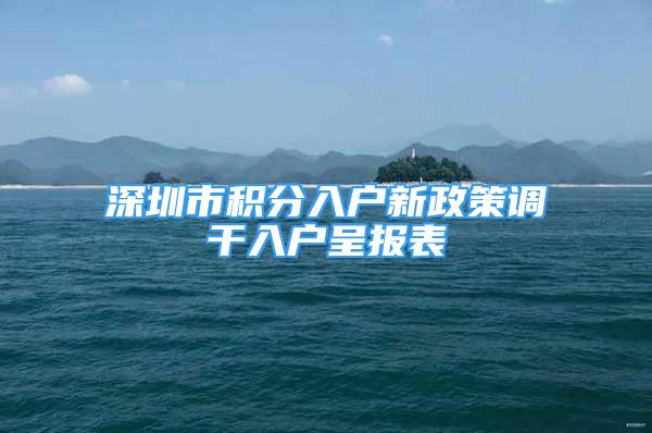 深圳市积分入户新政策调干入户呈报表