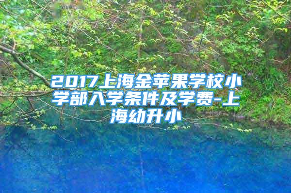 2017上海金苹果学校小学部入学条件及学费-上海幼升小