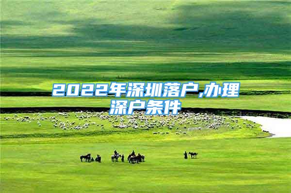 2022年深圳落户,办理深户条件