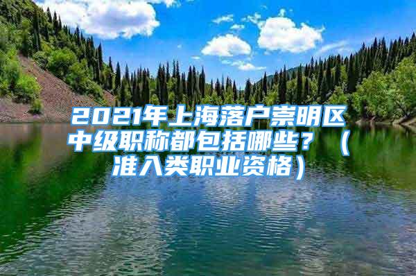 2021年上海落户崇明区中级职称都包括哪些？（准入类职业资格）