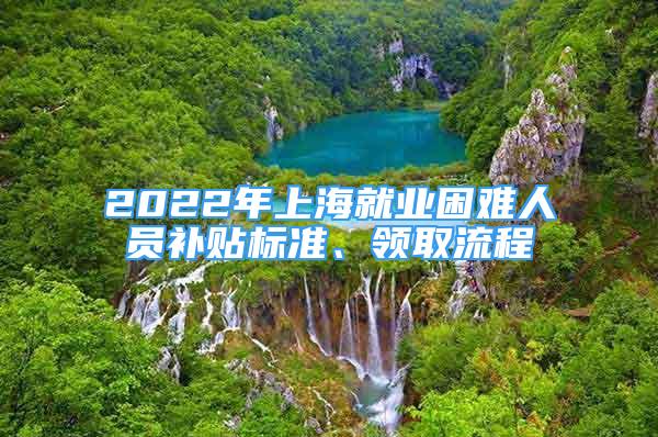 2022年上海就业困难人员补贴标准、领取流程