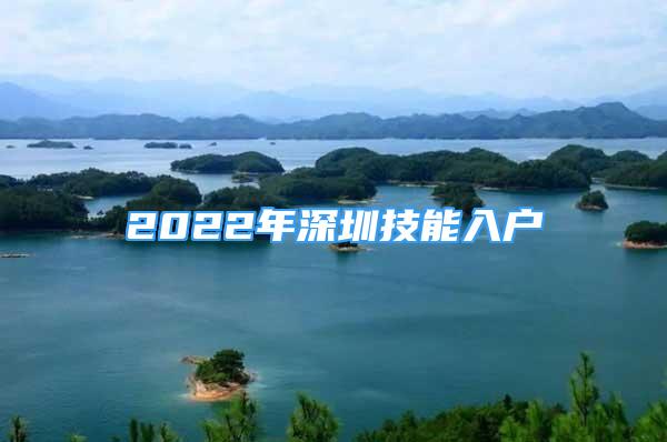 2022年深圳技能入户