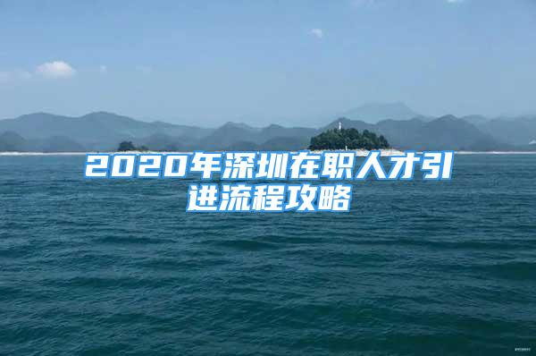 2020年深圳在职人才引进流程攻略