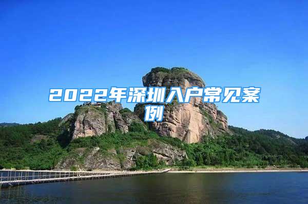 2022年深圳入户常见案例