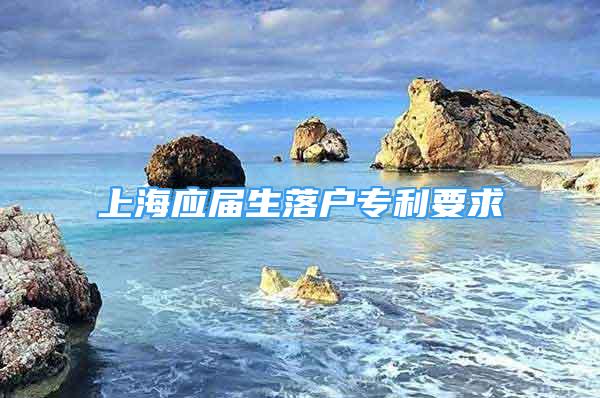 上海应届生落户专利要求