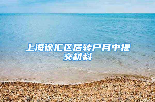 上海徐汇区居转户月中提交材料