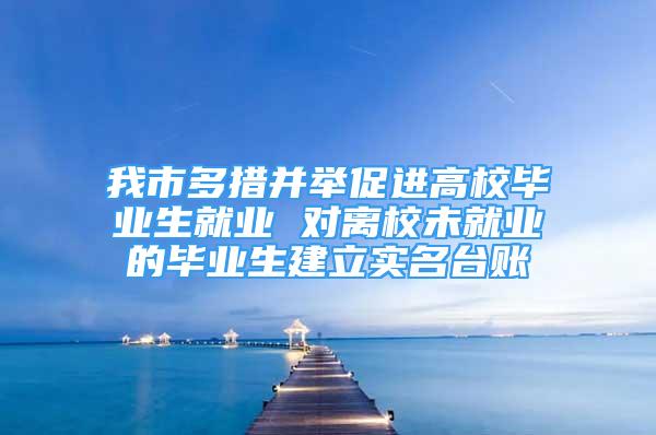 我市多措并举促进高校毕业生就业 对离校未就业的毕业生建立实名台账