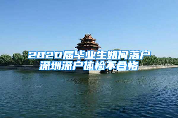 2020届毕业生如何落户深圳深户体检不合格