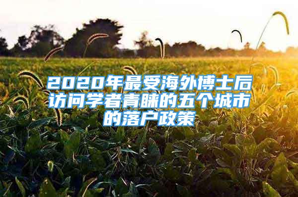 2020年最受海外博士后访问学者青睐的五个城市的落户政策