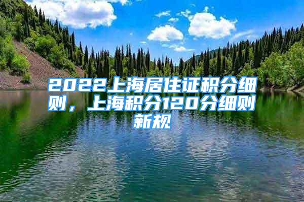 2022上海居住证积分细则，上海积分120分细则新规