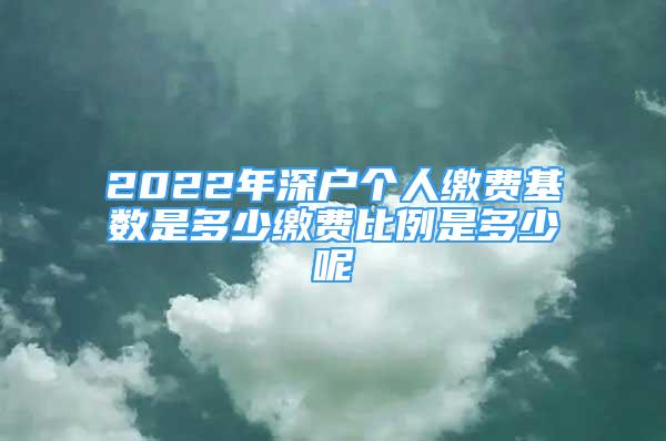 2022年深户个人缴费基数是多少缴费比例是多少呢