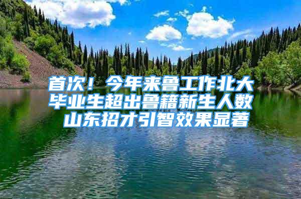 首次！今年来鲁工作北大毕业生超出鲁籍新生人数 山东招才引智效果显著