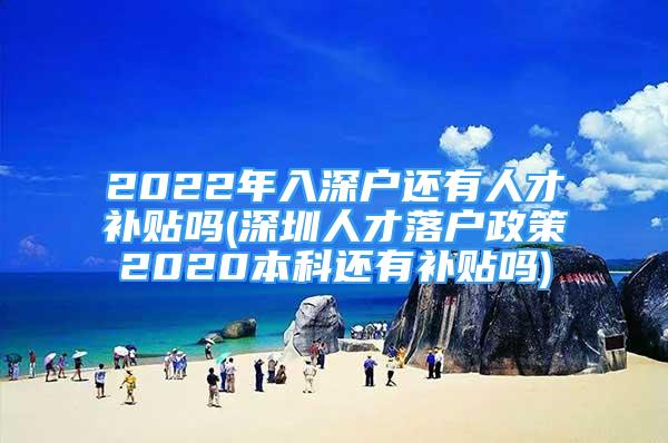 2022年入深户还有人才补贴吗(深圳人才落户政策2020本科还有补贴吗)