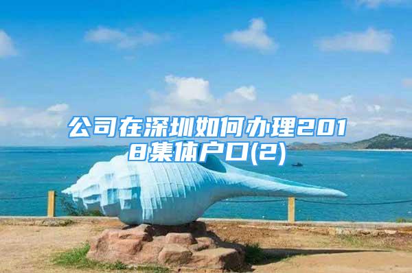 公司在深圳如何办理2018集体户口(2)