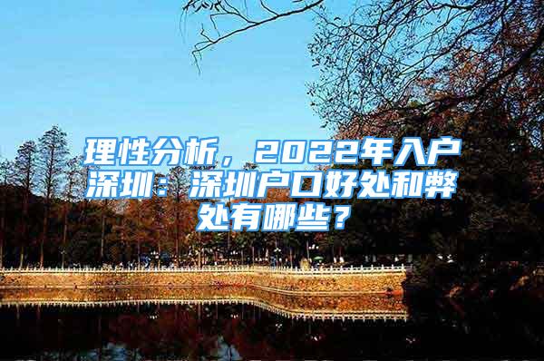 理性分析，2022年入户深圳：深圳户口好处和弊处有哪些？