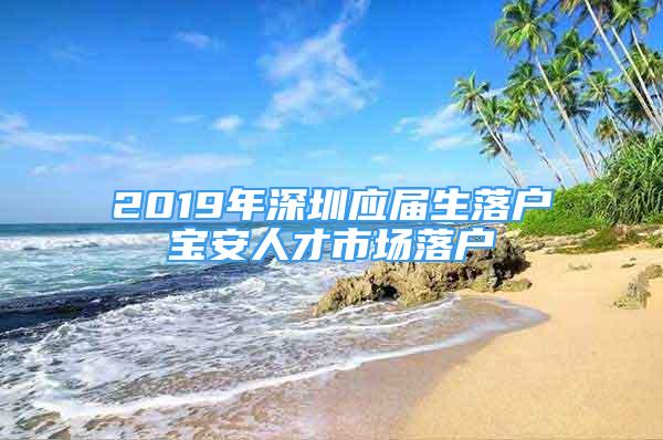 2019年深圳应届生落户宝安人才市场落户