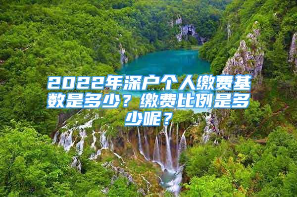 2022年深户个人缴费基数是多少？缴费比例是多少呢？