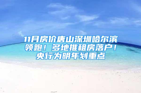 11月房价唐山深圳哈尔滨领跑！多地推租房落户！央行为明年划重点