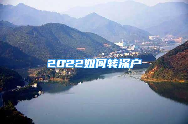 2022如何转深户