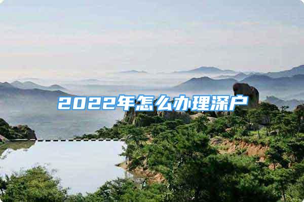 2022年怎么办理深户