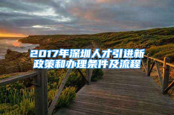 2017年深圳人才引进新政策和办理条件及流程