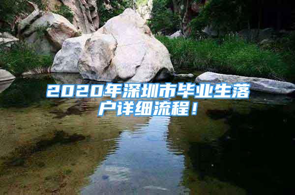 2020年深圳市毕业生落户详细流程！